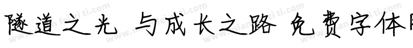 隧道之光 与成长之路字体转换